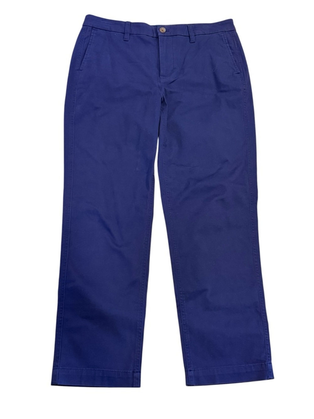 J.Crew Factory Chino Pants Navy Girlfriend High Rise Cotton Ankle Size 10